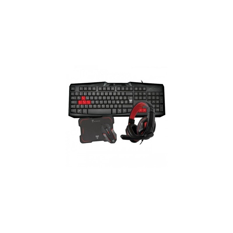 TechMade Gaming Set comprensivo Tastera - Mouse + Tappetino e Cuffie